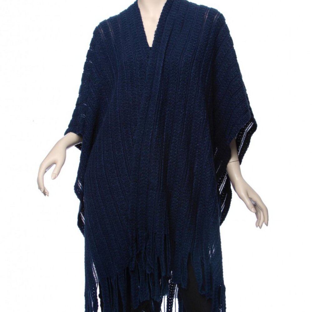 Over Size Ruana Navy